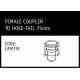 Marley Camlock Female Coupler to Hose -Tail 75mm - CAM75C